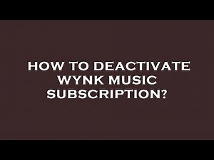 How to deactivate wynk music subscription?