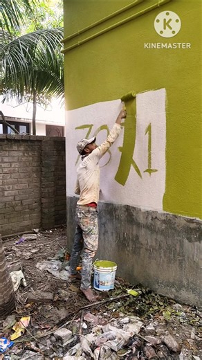 Asian paint ultima protek colour code 7821 colour apply 1st cote for wall painting #shorts #viral