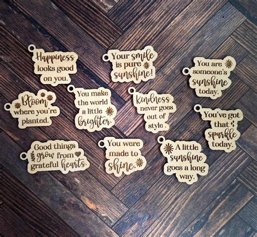 Kindness Affirmation Keychains Set of 10 SVG Digital Download for Glowforge or Laser NOT PHYSICAL Item Read Item Description for Instruction - Etsy
