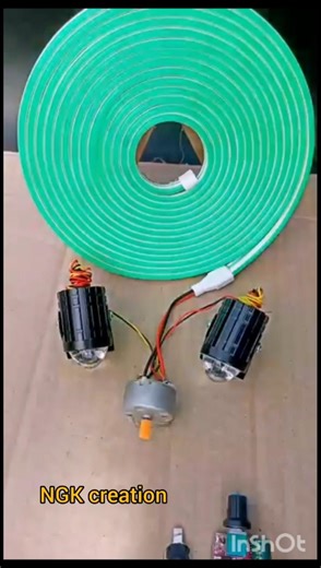DIY DC Motor Generator Experiment | Small Motor Power Test ⚡#shorts