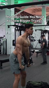 Full Tricep Workout Guide ⬇️ Follow the Form Tips ✅ And Pick One Exercise From Each Category 💪🏼 Long Head (Peak Stretch): ▪️Overhead Rope Extension ▪️Single Arm Overhead DB Extension Lateral and Medial Heads: ▪️Rope Pushdown ▪️Smith Machine JM Press Long Head (Peak Contraction): ▪️Upright Cable Kickback ▪️Tricep Cable Crossover I recommend doing 2-3 sets of each selected exercise for 8-12 reps! 💪🏼 When it comes to building big arms… We NEED to focus on the Triceps‼️ Because they make up 2/3 