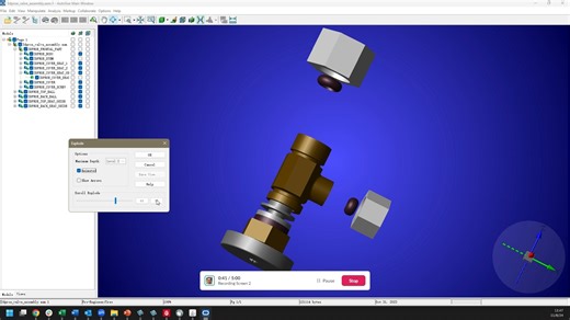 Autovue 零件装配图, 爆炸视图
