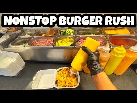 POV: NONSTOP BURGER & LOADED FRIES RUSH 🍔🍟 |Satisfying Cooking and Serving 🔥