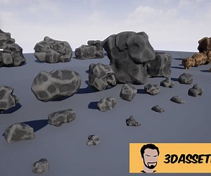 ArtStation - Stylized Rocks Vol 1 For Unreal Engine | Game Assets