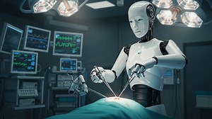 Innovative Surgical Robot Performing Advanced Procedures in a High-Tech Operating Room, Showcasing Precision and the Future of Medicine | Premium Stock Video Footage