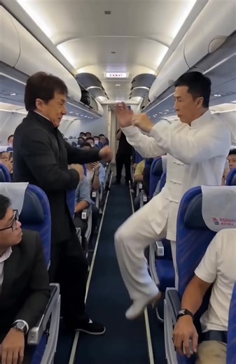 Jackie Chan and Donnie Yen started fighting on the plane… but why? #JackieChan #DonnieYen #IpMan #Malaysia #KungFuFight