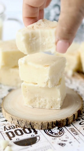 SAVE THIS easy eggnog fudge - it is pure Christmas magic in every bite! Creamy, sweet, and packed with that holiday spice we all love.If you need a festive treat that never fails, this one’s a must-make! 🎁 Ingredients: * ½ cup salted butter * ¾ cup eggnog * 2 cups white sugar * 12 oz white chocolate chips * 7 oz jar marshmallow fluff * ½ teaspoon nutmeg * 1 teaspoon rum extract Instructions: 1. Start by adding your butter, sugar and eggnog to a sauce pan. Bring to a boil. Stirring constantly, b