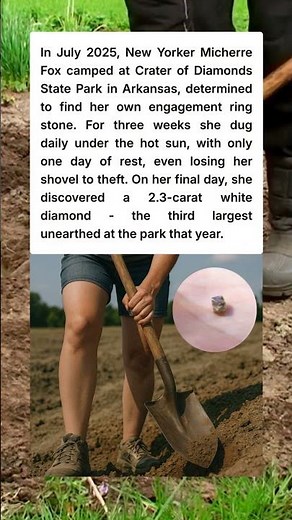She Dug for Weeks and Found Her Own Diamond #diamond
