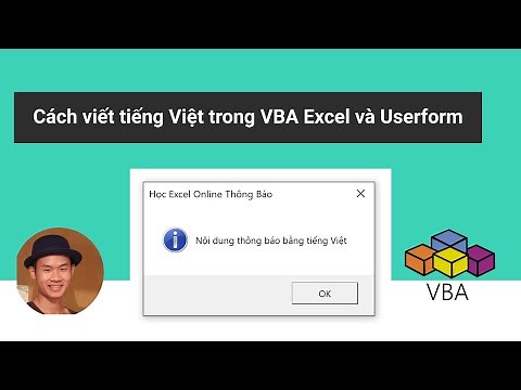 Cách viết tiếng Việt có dấu trong VBA và Userform