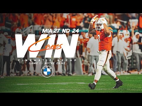 Week One Cinematic Recap | Miami vs Notre Dame | 8.31.25