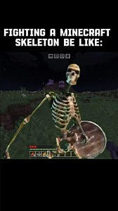 Fighting A Minecraft Skeleton be like #minecraft #shorts #meme