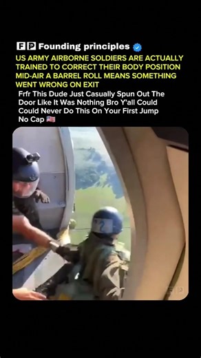 Bro Did A Barrel Roll Out The Plane 😳💀 #soldier #USA #USArmy #Military