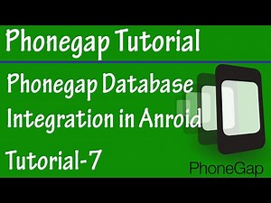 Free Phonegap Tutorial for Android & iOS for Beginners 07 - Integrate SLITE Database in Phonegap