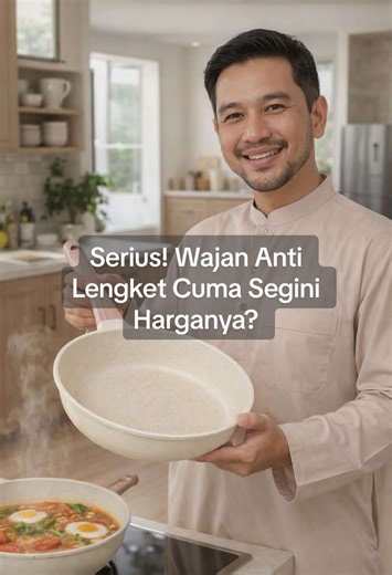 Wajan anti lengket ini lagi viral 🔥 Telur langsung geser tanpa nempel! Harganya lagi diskon juga 😳 🛒 cek keranjang kuning sekarang! #peralatandapur #wajanantilengket #masakmudah #tiktokaffiliate #fyp