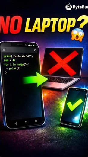 No Laptop? Start Coding on Android #shorts #short #shortsfeed #coding #trend