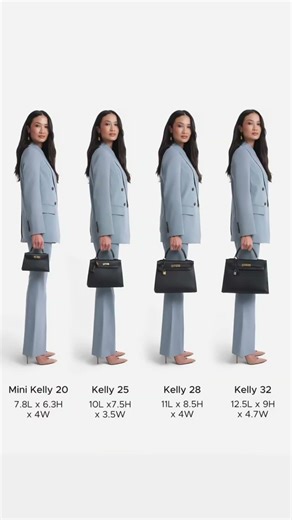 Ultimate Hermès Kelly size guide 🕊️💎#handbags #hermes #fashiontiktok #designer #goals