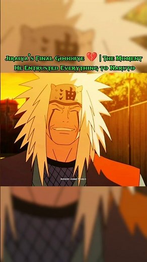 Jiraiya Final Goodbye 💔 #jiraiya #jiraiyadeath #narutoshippuden #jiraiyavspain #sadanime