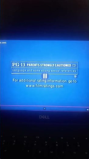 Blue MPAA Rated PG-13 Screen (VHS Version) - Hitch (2005) (June 14, 2005)