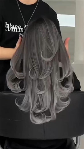 ash gray and sky blue hair color with out bleaching which one is more beautiful #shorts #viral #love