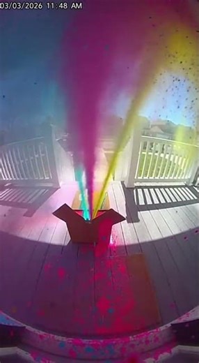 Porch Pirate Gets a Surprise Paint Bomb