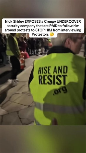 Nick Shirley EXPOSES a Creepy UNDERCOVER security company that are PAID to follow him around protests to STOP HIM from interviewing Protestors 🤔 #nickshirley #youtube #fyp