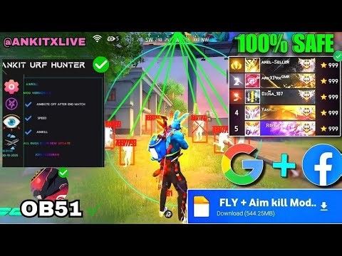 ANKITXLIVE BODY HEADSHOT FILE OB51 AIM KIIL MOD +FLY HACK X PANAL ☠️ ✅ FREE FIRE MAX✅