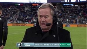 "I don't think the quality has been good enough to be honest." Adrian Heath speaks before the start of the second half with #MNUFC down 1-0. | FanDuel Sports Network North