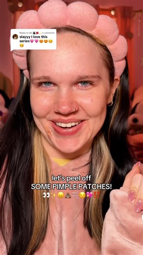 kailey📸 on Instagram: "what kind of pimple patches do YOU USE?!😏✨💖 @herocosmetics #skincare #satisfying #pimplepatch #pimplepatchremoval #acne"