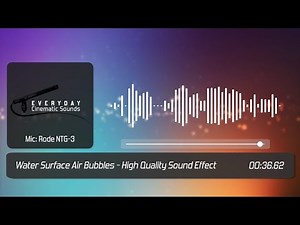 Water Surface Air Bubbles | HQ Sound Effects HD 1080p