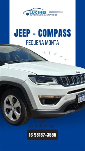 Lucinei Automoveis on Instagram: "🔹desculpe pelo barulho, estamos em obra🔹 🚗 Jeep - Compass Sport 2.0 4x2 16V Aut ➡ Pequena Monta ➡ Combustível: Flex ➡ 2017/2017 💰 Valor: R$ 66.900,00 ➡ Início da placa: PPQ - Valor Tabela Fipe 12/2025: R$ 81.749,00 - Fale com o nosso vendedor: WhatsApp - (16) 98187-3555 WhatsApp - (16) 99636-4117 Telefone - (16) 3931-2222 Veja esse e outros veículos disponíveis no nosso site! www.lucineiautomoveis.com.br #lucineiautomoveis"