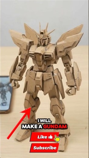 DIY Cardboard Gundam : Trash to Treasure! 📦🔥 #cardboardcraft #cardboarddiy #craftideas #diy