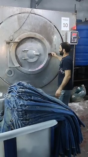 Industrial Denim Washing Machine Operations