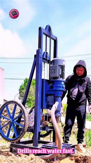 AUTO WATER WELL DRILL 😳 fast mobile drilling #shorts #construction #machines #engineering #tools