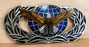 2.6K views · 60 reactions | Staying with the SF theme for the evening here is our Force Protection Badge artwork! If anyone knows about the meaning or history behind this design with the Eagle & Globe we'd love to hear it!! Artist: Aaron Bialaszewski | Military Metal Art | Facebook