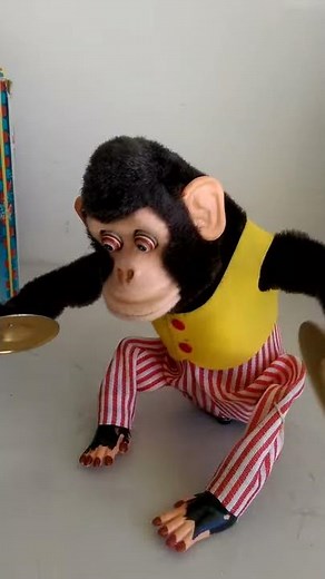 Vintage Monkey Toy Banging Cymbals (Musical Jolly Chimp)