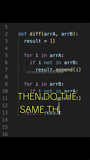 Interview Classic: Difference in Arrays - codeManStan400