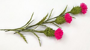 How to Make Milk Thistle Paper Flower From Crepe Paper | Milk Thistle DIY #homedecor #paper #florist #papercraft #crafts #diy #reelsfb #art #diycraft #video #flowers #flowerart #reel #flower #reels #fbreels #handmade #paperart #origami #crepepaper #papercrafts #FBVIDEO #artist | Bopha Handmade