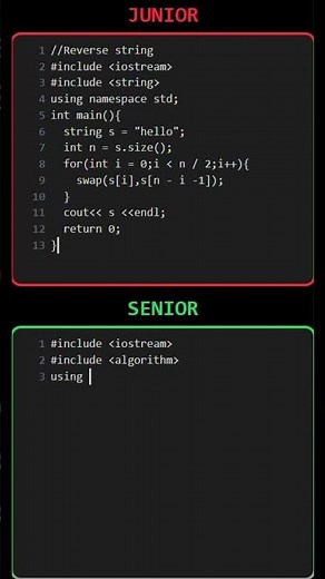 Manual vs STL ⚡ | Reverse String