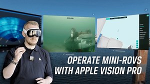 A huge benefit of using app technology to control Blueye ROVs is the possibility of quickly adapting to new and groundbreaking technology 💥 We have tested operating the Blueye X3 ROV using the Vision Pro headset from Apple - creating our own virtual control center using our commercially available apps together with blueprint subsea's multibeam software 🤩 Read more on our webpage: https://bit.ly/3JYBoUR #applevisionpro #minirov #underwaterdrone #sonar #mixedreality | Blueye Robotics