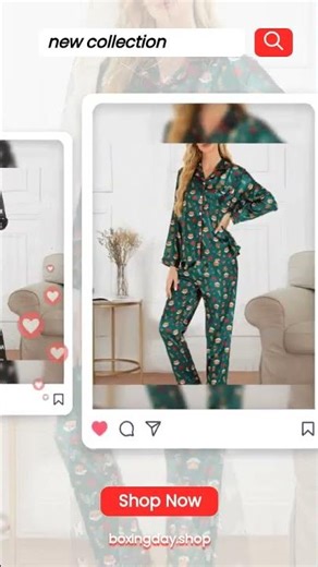 Satin Leopard-Heart Pajama Set