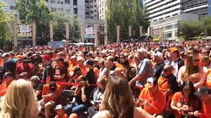 11K views · 488 reactions | College World Series champs Oregon State Baseball arrive at a fan rally at Pioneer Courthouse Square in Portland. | The Oregonian | Facebook