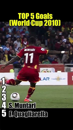 Ranking top 5 World Cup 2010 goals