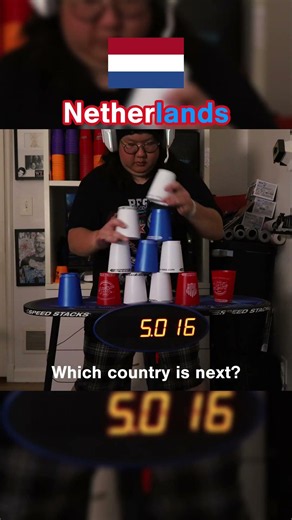 Can you beat this World Cup stack? #speedstacks #sportstacking #shorts