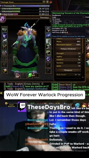 WoW Forever Warlock Progression