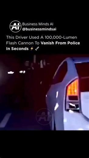 Business | Mindset | Success | AI on Instagram: "🚨🔦 A handheld flashlight just overwhelmed an entire police cruiser’s camera system — mid high-speed chase. The dash cam? Complete whiteout. No detail. No recovery. ⚡📸 Here’s the science 👇 When light output hits extreme lumen intensity, camera sensors don’t “adjust.” They overload. Instead of balancing exposure, the sensor floods — wiping the frame with pure white and temporarily destroying usable visual data. 👀💥 These aren’t everyday torches