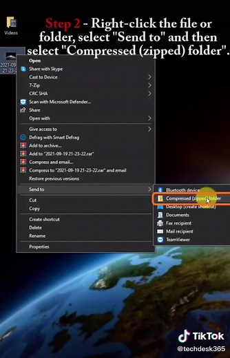 How to Zip (compress) a file or folder in windows 10 #compress | how to zip folder