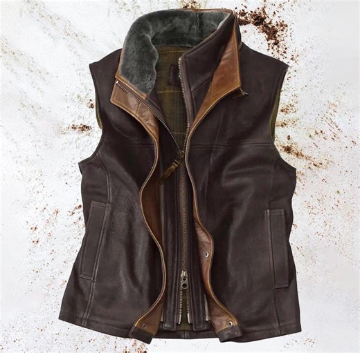 Handmade Men’s Brown Leather Biker Vest – Real Sheepskin Motorcycle Vest, Custom Fit XXS–3XL - Etsy