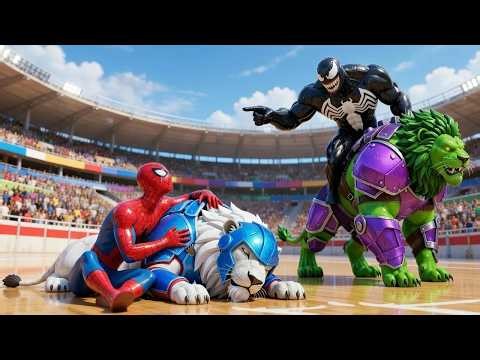 🦁🕷️SPIDERMAN Wins The Magic Legendary LION Championship Racing – Epic Racing Challenge