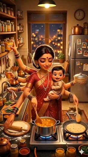 Durga in every mother. #durgamaa #navaratri #3d #cartoon