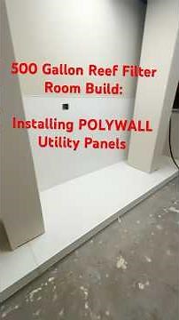 500 Gallons Reef Filter Room Build: Installing POLYWALL Utility Panels. #mancavereef #reefkeeping